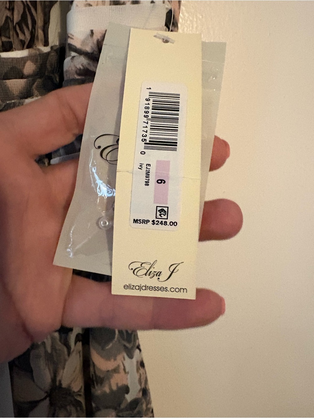 NWT Floral Chiffon Maxi Dress in Soft Gray & Blush - Picture 6 of 8